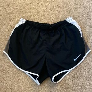 Nike Black White Gray Dri-Fit Running Shorts